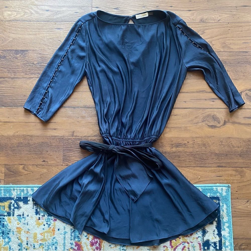 NEW RAMY BROOK Navy Studded Mini Dress - Picture 1 of 3